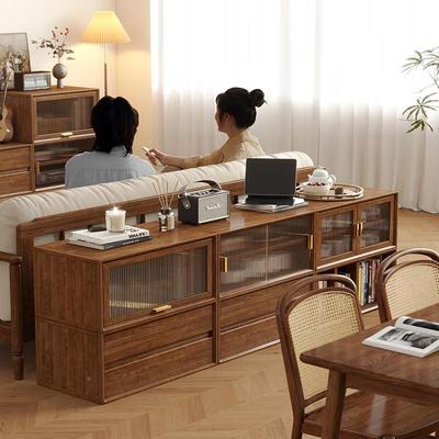 实柜木10506自由格组合子柜用日式家多功能收纳书柜客厅展示床尾