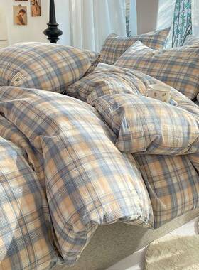 xyt纯棉床上四件1套00棉水洗棉床单人被套全笠款202床5新款XLL格