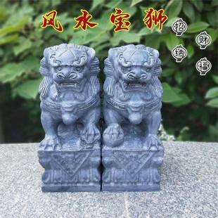 石雕青石小石件狮子摆小号一对家72739470用门前门祠地堂墓石口头