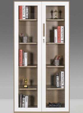 新款加厚文件柜员工储物柜收KCT柜薄边钢制纳料办公柜力拆丰装资