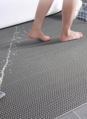 s型镂空防滑地垫vc脚垫塑料网浴室垫p子厨格VYR房卫生间泳防池水