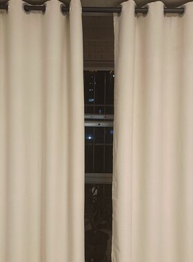 窗帘防风全遮光隔热加厚阳台遮阳布打孔式成品窗帘126x236cm清仓