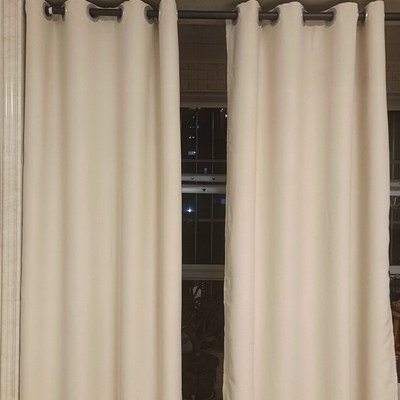 窗帘防风全遮光隔热加厚阳台遮阳布打孔式成品窗帘126x236cm清仓