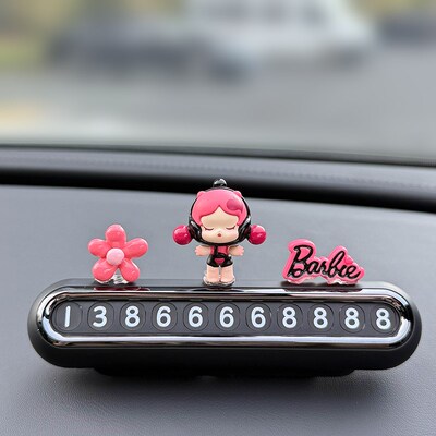 2025新款挪车电话泡泡玛特汽车临时停车号码牌车内移车电话女高级