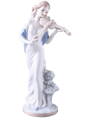 欧式酒柜电视柜装饰品工艺品家居饰品小摆设陶瓷雕塑摆件西洋美女