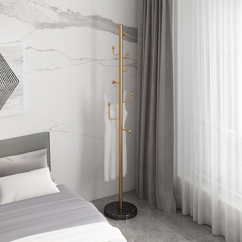 意式轻奢衣架挂衣架落地卧室家用铁艺衣服挂架玄关立式简易衣帽架