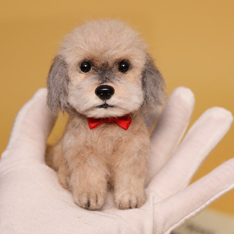 宠物羊毛毡挂件定制小动物皮绳款纯手工礼物小猫小狗纪念品戳戳乐