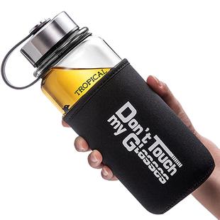 大量热玻璃杯子耐水杯便携男士水瓶大号杯创意带过滤容LX-1815泡