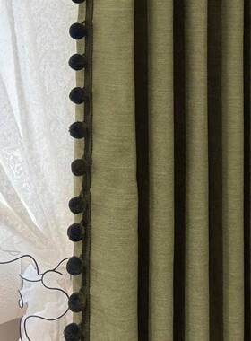 金源帘KEI花边窗料配件辅花边毛球黑色毛球边立花边装饰