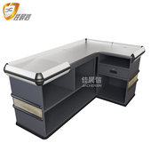 佳晨信超市钢制收银台商超卖场收款 台吧台不锈钢铁质收银吧台柜