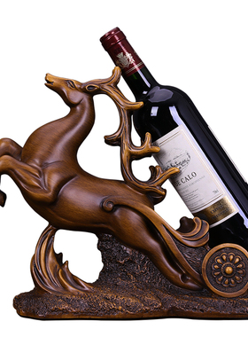 创意小鹿红酒架摆件现代酒柜装饰品电视柜博物架摆设乔迁新居礼品