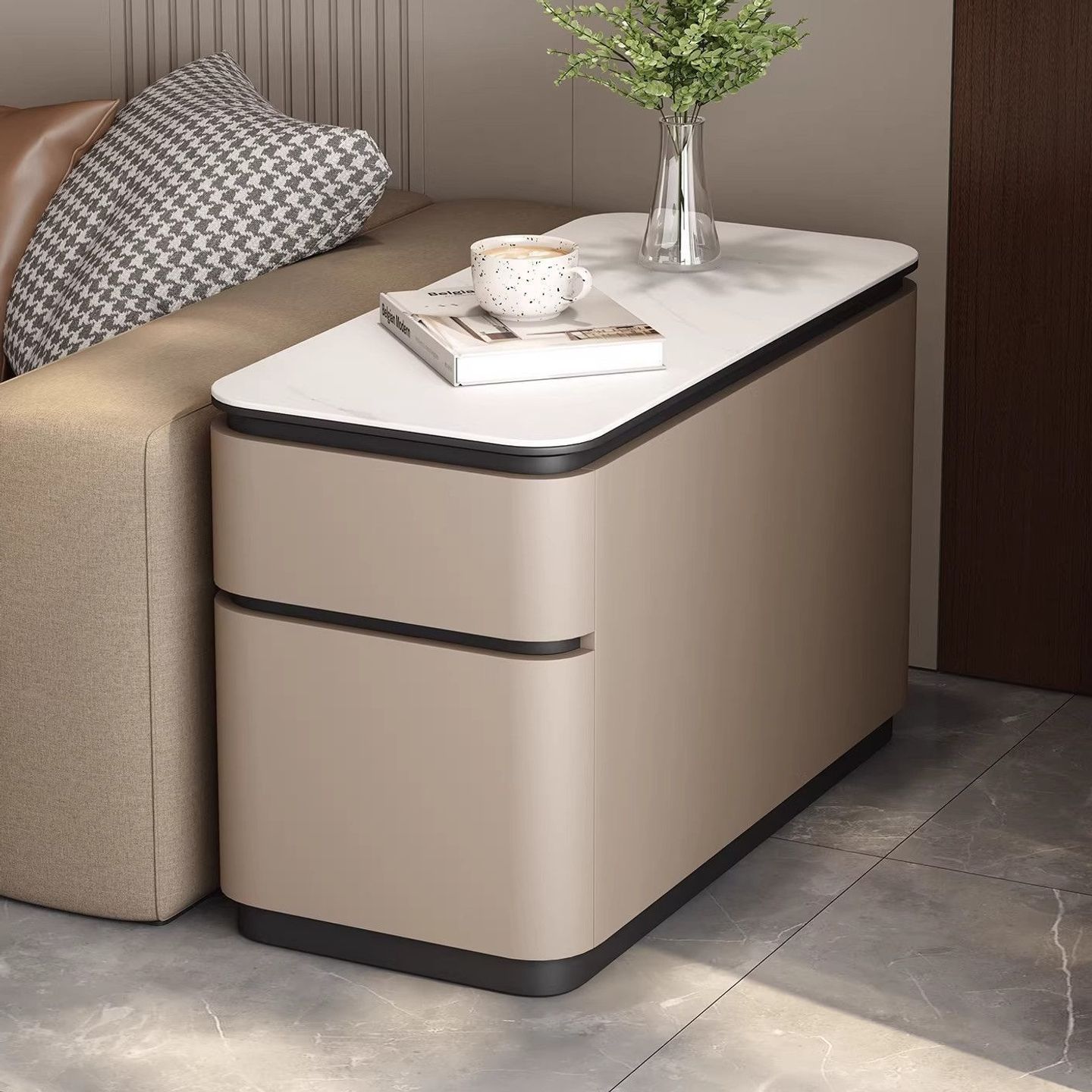 2026年新款意式全实木沙发边几极简约现代高级客厅家用侧边柜图片