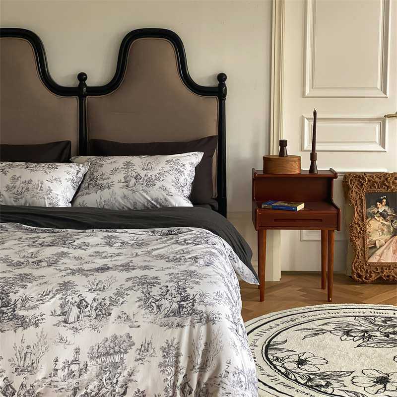 法式复古天竺棉四件套水墨画全棉针织A类婴幼儿超软糯裸睡床笠款4,模玩/动漫/周边/娃圈三坑/桌游,模型制作工具/辅料耗材,淘宝优惠券,粉丝福利购,淘宝优惠卷