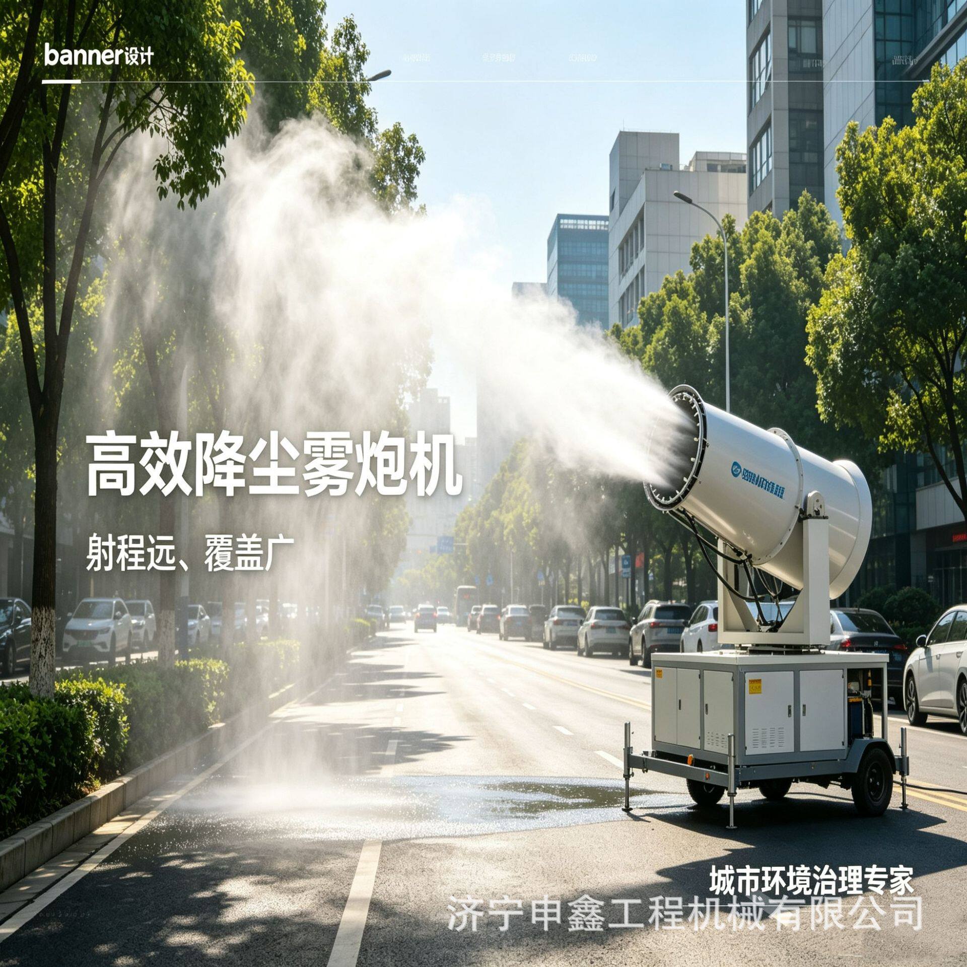 工业雾炮机厂家煤场矿场除尘喷雾机 施工防尘降湿全自动射雾器