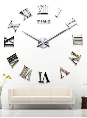 热销罗马数字创意挂钟 DIY挂钟 亚克力镜面挂钟罗马挂钟