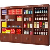 茶叶展示柜烟酒柜样品摆放架收纳红酒货架展示架产品柜子超市货柜