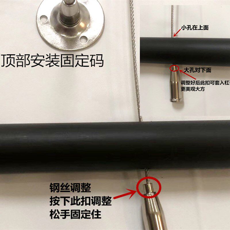 服装店展示架悬挂衣架男女童装吊杆吊顶婚纱架不锈钢橱窗黑色吊架