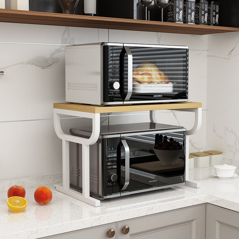 微波炉置物架台面厨房双层烤箱架子多功能家用灶台电饭锅收纳支架,厨房/烹饪用具,厨房置物架/置物柜/角架,淘宝优惠券,粉丝福利购,淘宝优惠卷