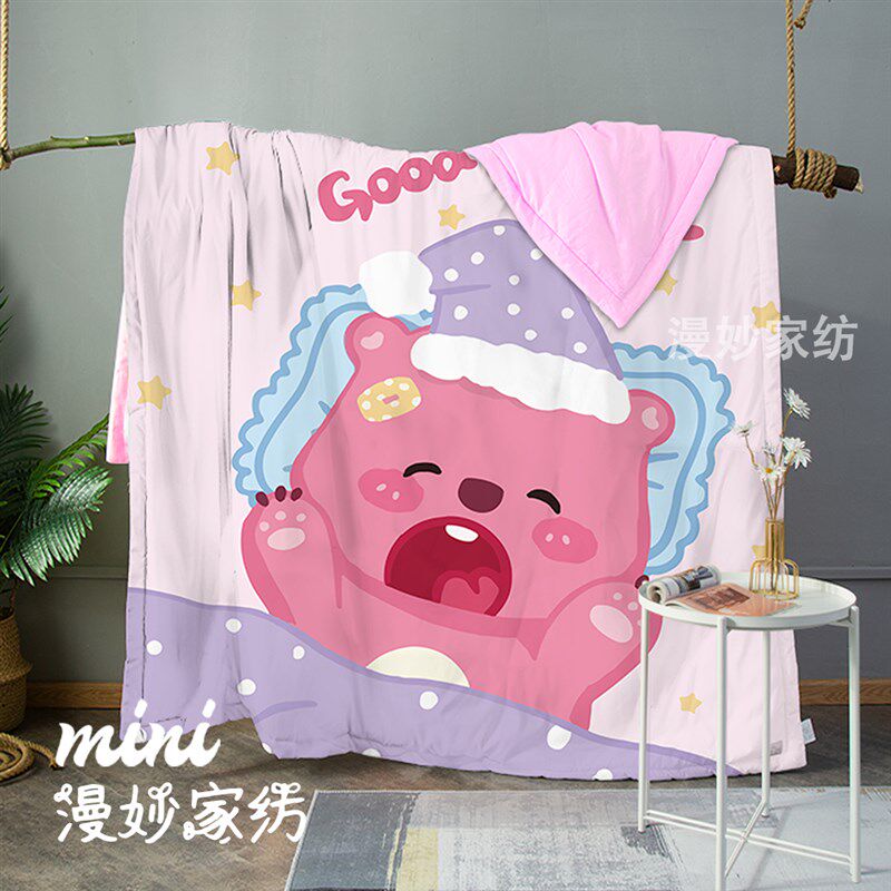 可爱小海狸夏季全棉空调被露比幼儿园午睡夏凉被学生宿舍薄款被子,床上用品,化纤被,淘宝优惠券,粉丝福利购,淘宝优惠卷