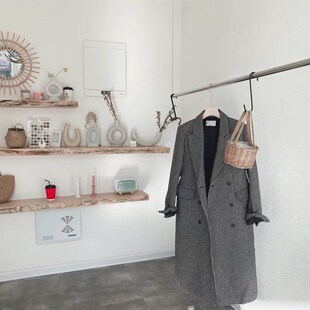 墙上置物架壁挂机顶盒卧室木板定制厨房实木一字隔板客厅书架