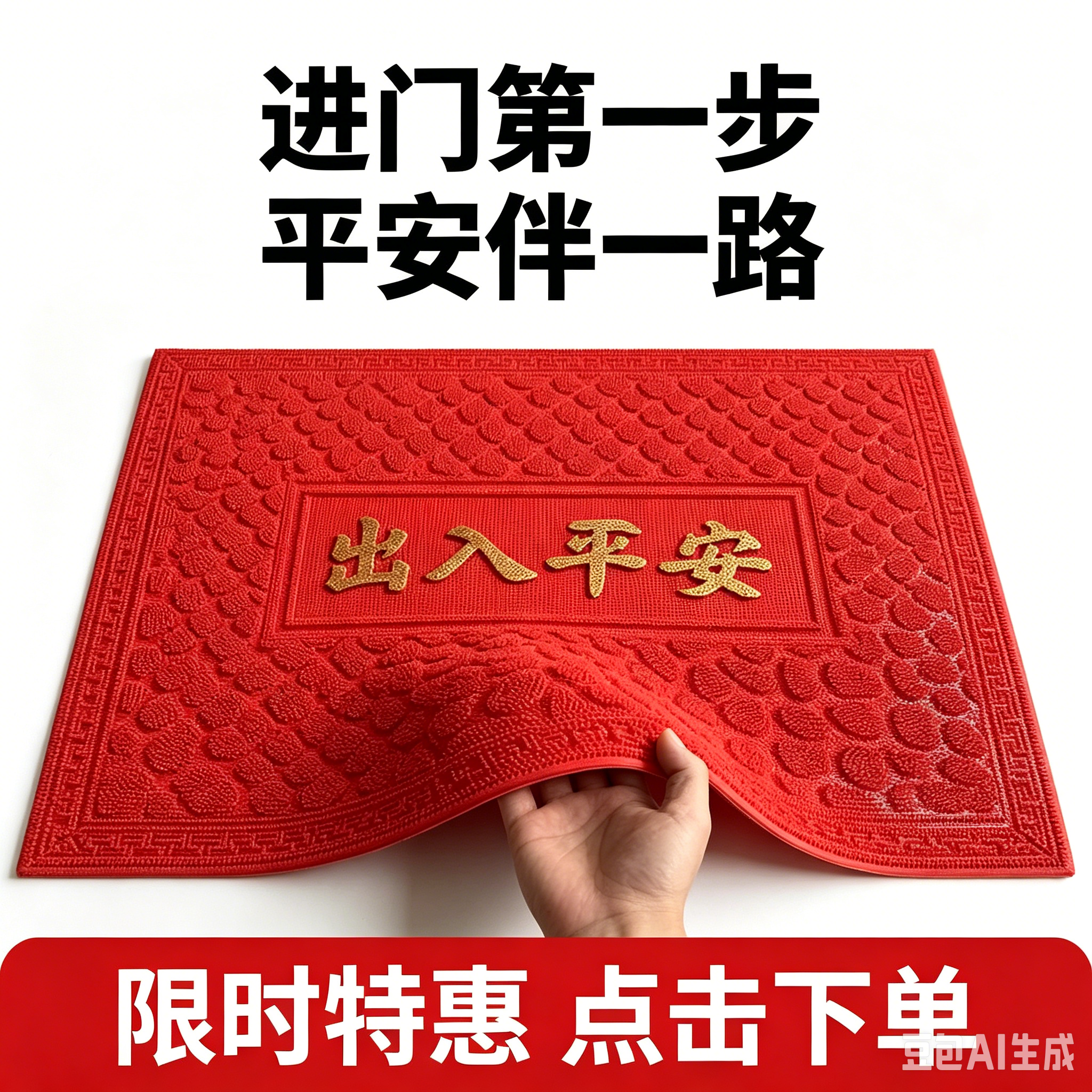 出入平安PVC加厚防滑入户地垫