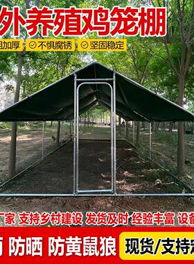 户外鸡笼鸡棚特大家禽养鸽QKO鸡笼搭号建家用养殖孔防雨鸡雀舍大