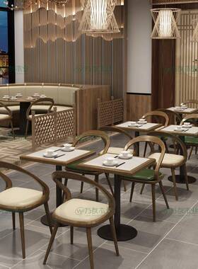 椅西餐店IEY厅主题茶餐半圆卡座沙厅发面馆日料烤肉餐饮桌组合商