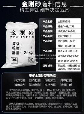 金刚砂磨料喷除砂机沙料属44402工件抛光打翻金新锈石材磨雕刻地