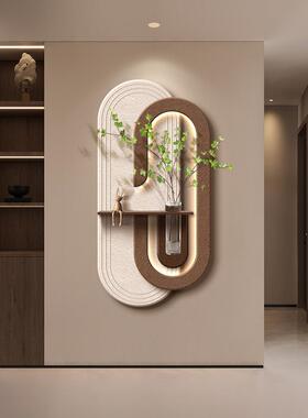 水培绿植客玄壁关装饰画砂岩立体奶油风画入户门YS52231-走廊挂过