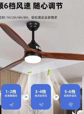美式实木中古扇灯卧室柔风客厅餐厅吊扇灯48660风寸大力风静音电