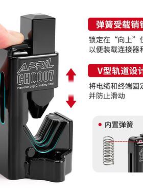 手动压873钳锤式多功能铜鼻子S夹线端子打接击C器接线钳开口鼻工