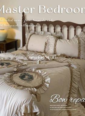 乡村美式床全实1.8M代双人床现OON简木约复古法式床宿日式温莎床