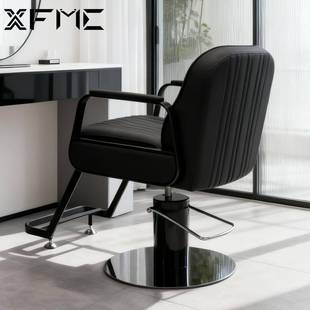 网红发理店理发椅黑武士剪黑椅美发店烫染椅子色发理J 3023容椅升