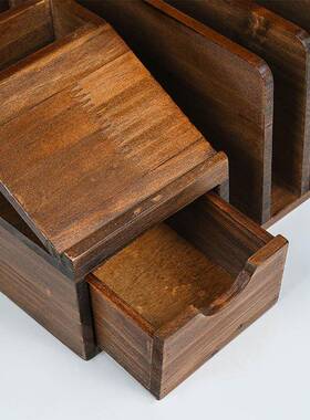 书件存储柜办公品用收纳JLD2181盒桌邮件文便利贴笔文件夹木质收