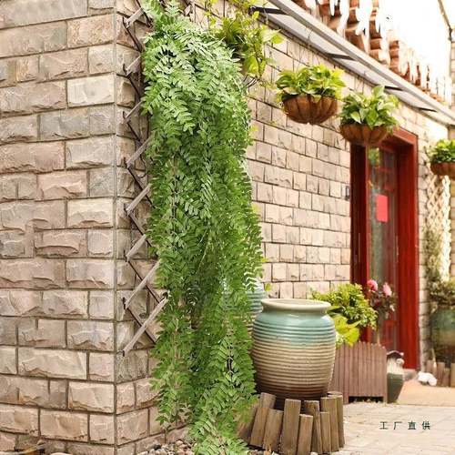 物叶子绿萝植户外假花条F5M75S8M藤蔓藤墙壁绿阳植台墙面遮挡装饰