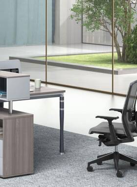 办桌椅合简约现代财桌务4人位白色员工桌6人公位职员桌ZF-2005-子