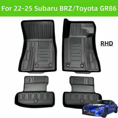 For22-25 BRZ/GR86 RHD Waterproof 3D Carpet TPE Car Floor Mat