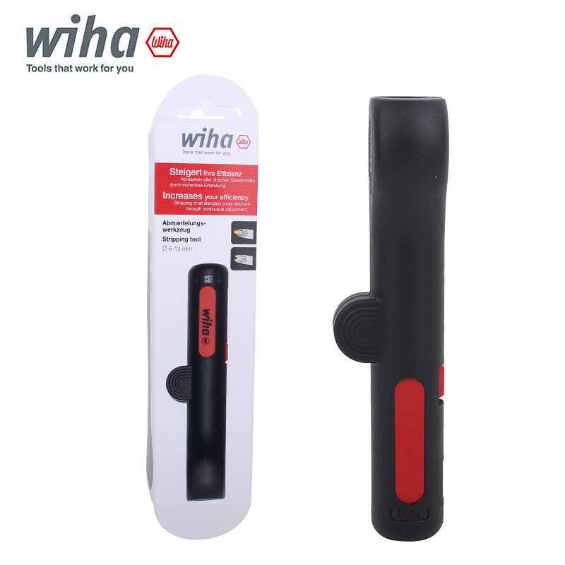 德国wiha威汉圆形电缆剥线器进口电线外皮扒线剥皮钳子工具44620
