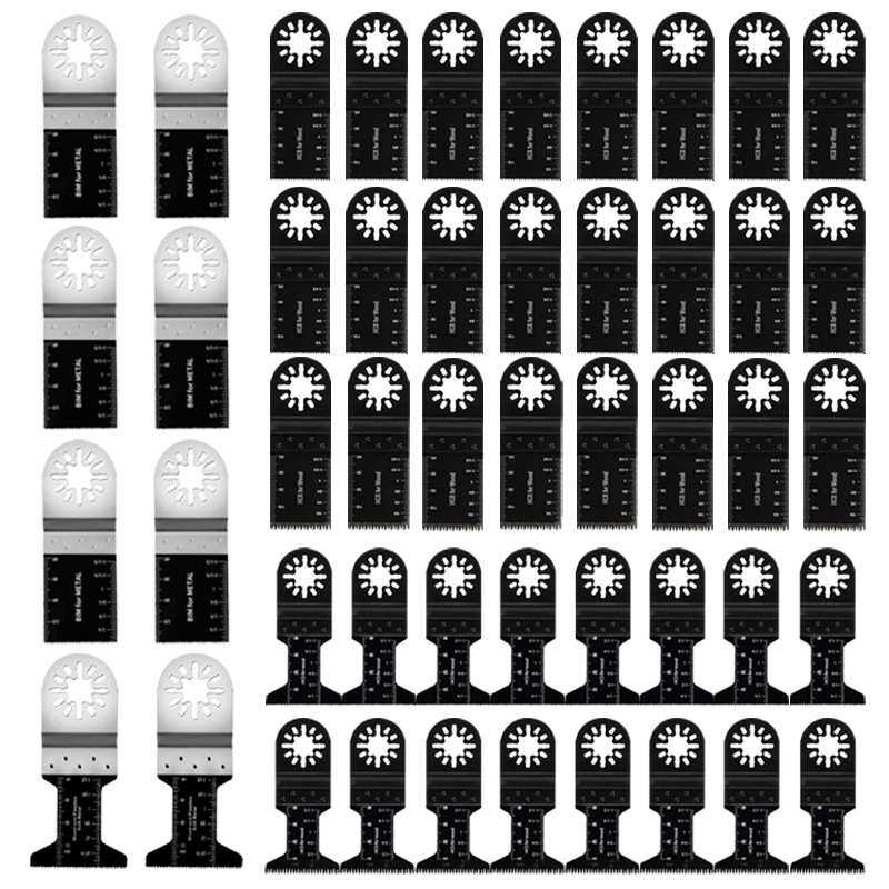 48件套万用宝锯片套装封口慢装通用接口木工电动工具配件亚马逊