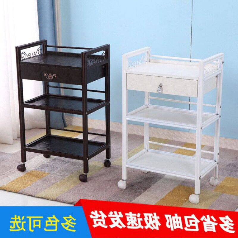 车院小推车三层美发架子理发店工具车柜子纹绣仪器置物架
