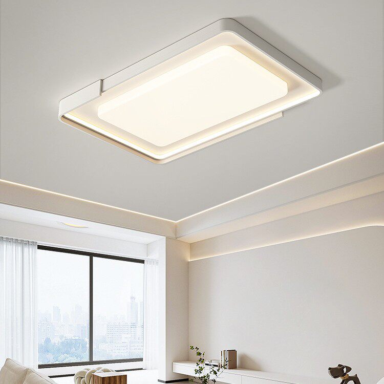 客厅主灯2025新款简约奶油风吸顶灯led大厅灯全光谱超亮全屋套餐