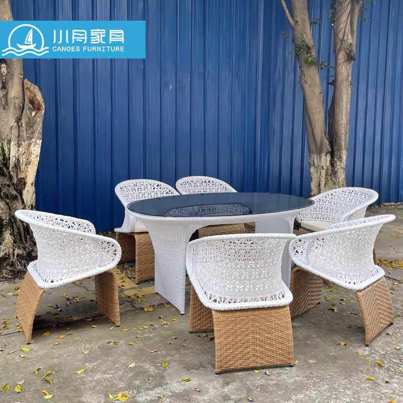 户外休闲高端藤编桌椅酒店别墅庭院花园室外防水防晒沙发欧式藤椅
