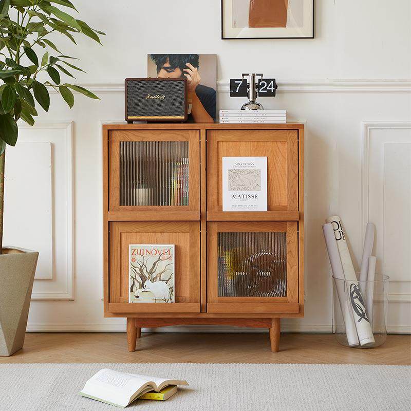北欧日式藤编书柜多功能实木收纳柜储物柜家用沙发边柜实木餐边柜,电子元器件市场,其它元器件,淘宝优惠券,粉丝福利购,淘宝优惠卷
