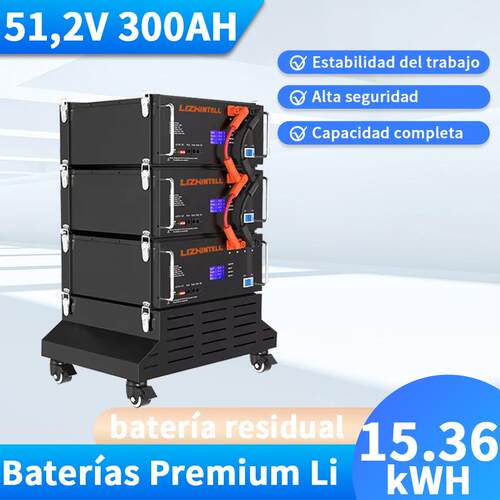Autonomía total Batería LiFePO4 51.2V 300Ah 15.36kwh