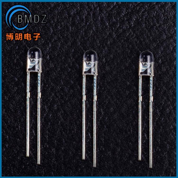 F5/5mm平头无边暖白光长脚 暖白灯无边led灯珠直插led发光二极管