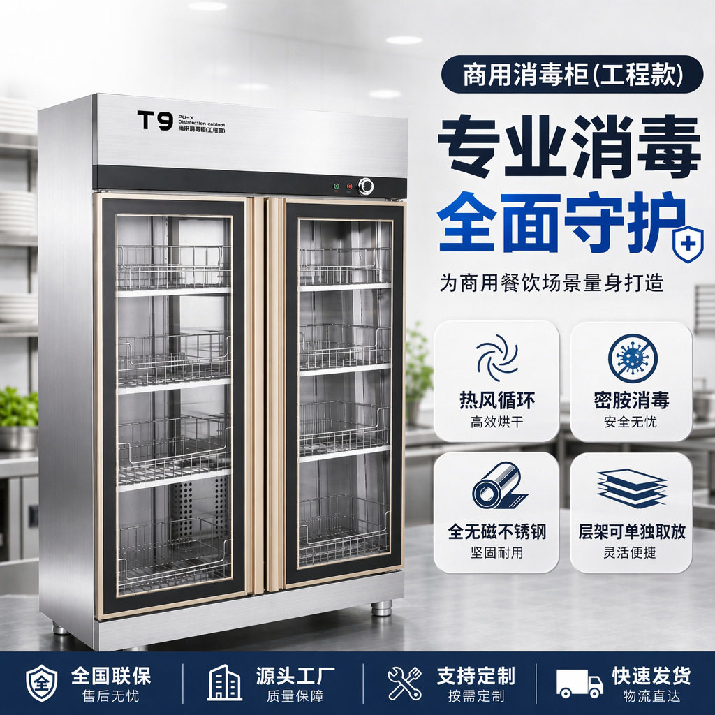 餐具消毒柜热风循环工程款大容量商用酒店餐饮快餐盘消毒柜