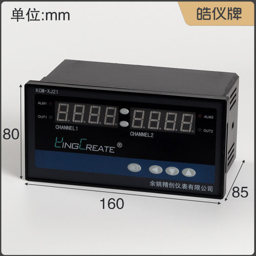 皓仪精创两通道温控仪KCM-XJ21MG混合输入类型输出调节固态继电器