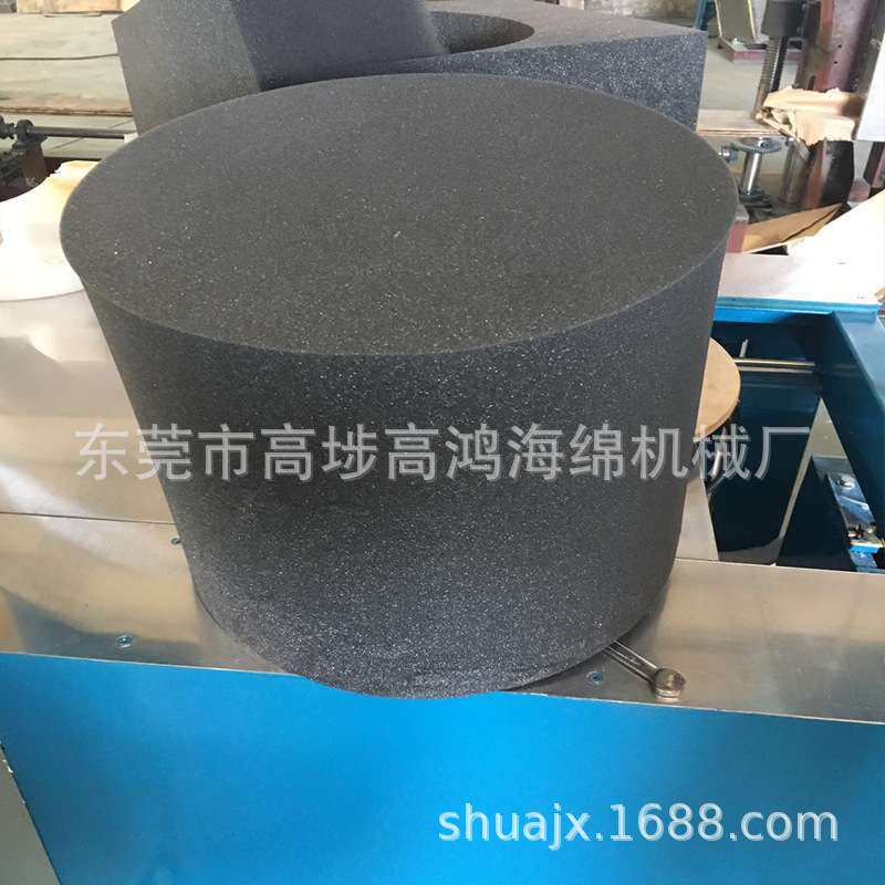 海绵泡绵二轮圆切机 圆筒形海绵卷起切机设备卷材海绵切片