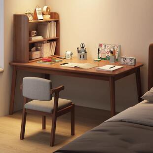 书桌卧室家用电脑桌成人办公桌实木腿简约现代学生卧室学习小桌子