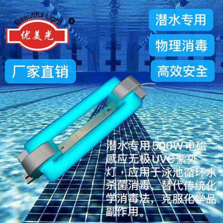 高和厂家供应大型泳池池游乐场300w电磁感应无极UVC紫外线灭菌灯